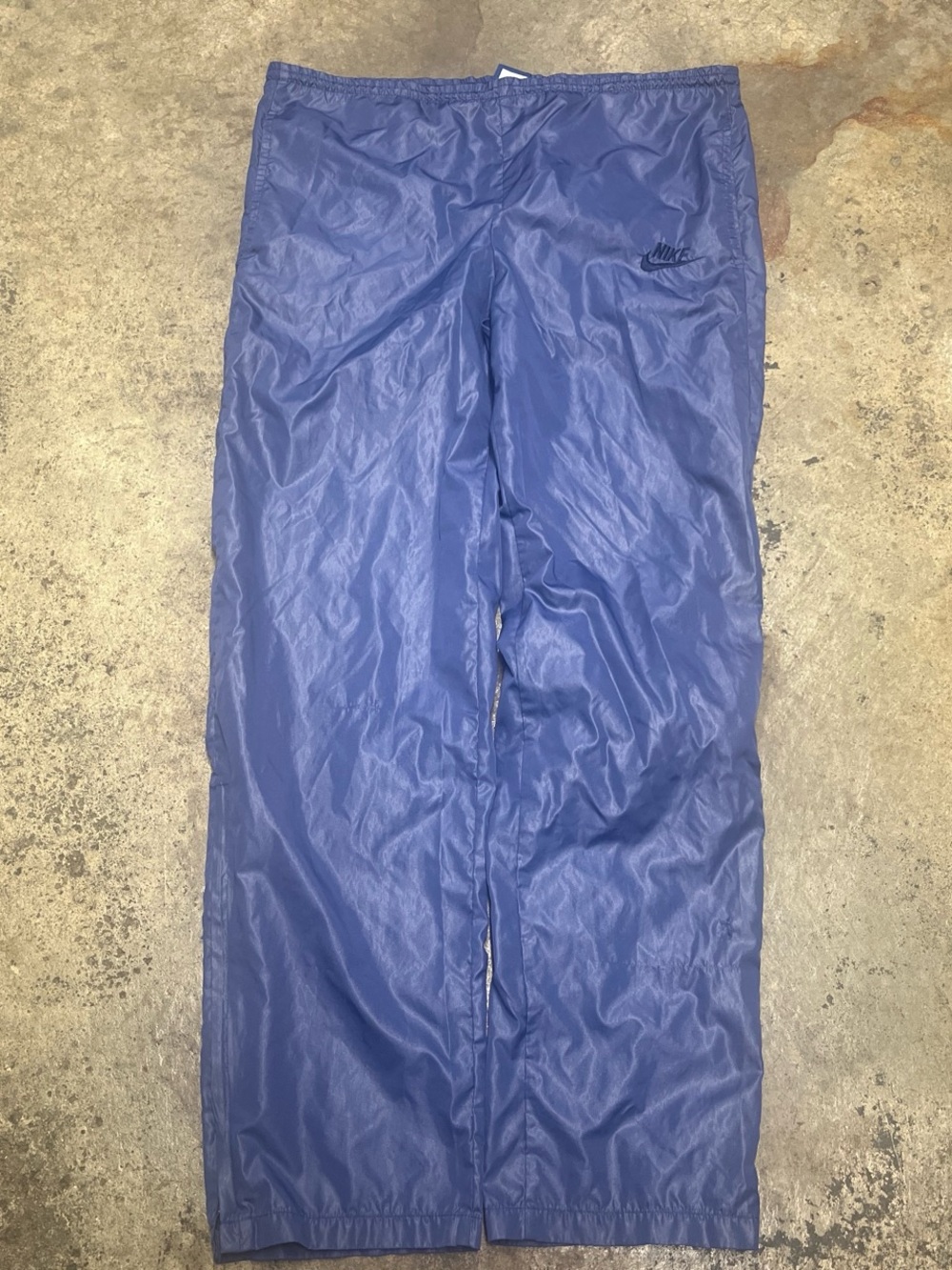 Vintage Nike Track Pants Men’s Medium Blue Straight Fit Lightweight Sports Rare